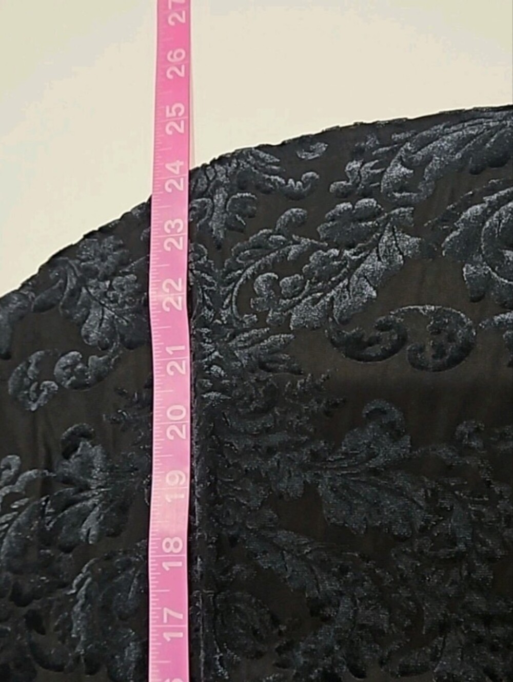 Anthropologie Black Velvet Burnout Lace-Up Back Top Sz.XL Euc! - Picture 5 of 6